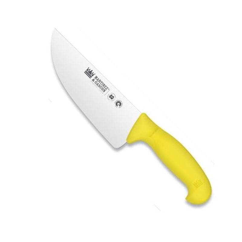 Cuchillo afeitador mango inyectado 18,5 cm, mango amarillo