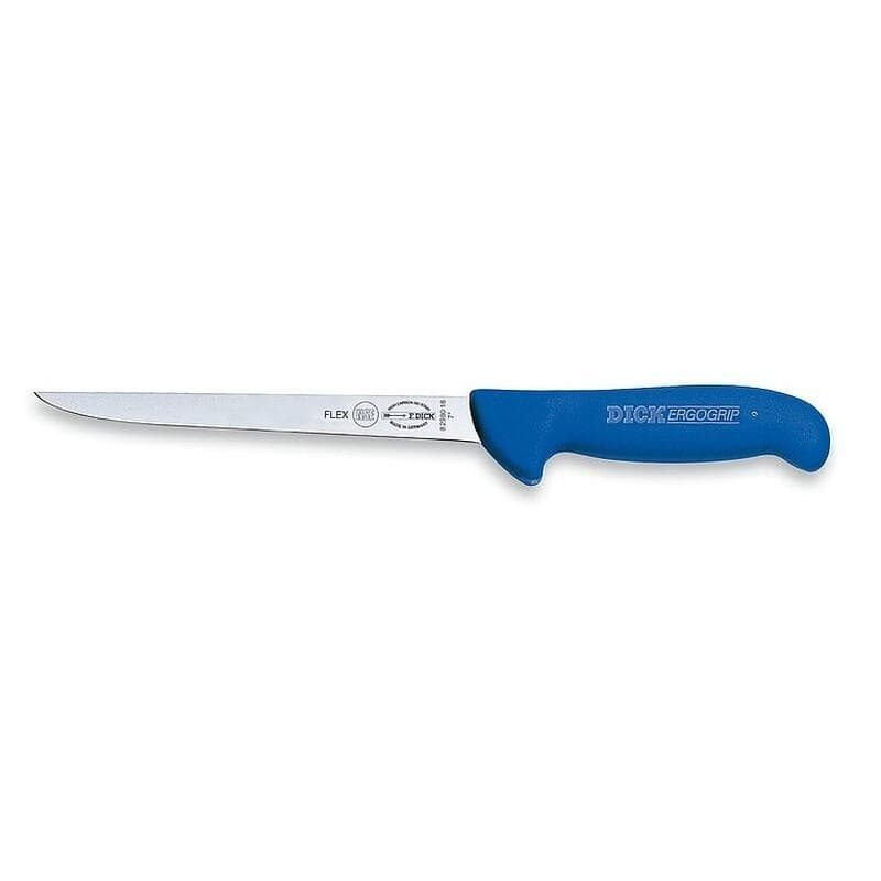 Cuchillo deshuesador flexible 18 cm, mango azul